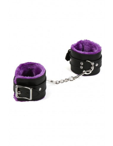 10016B-BV Lockable fur handcuffs