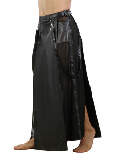9513-BK Long skirt for men