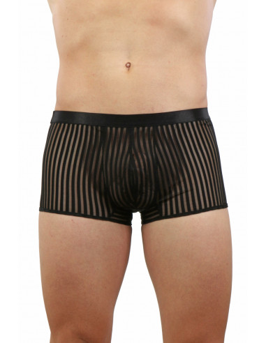 20342-BK Opaque striped tulle Boxer