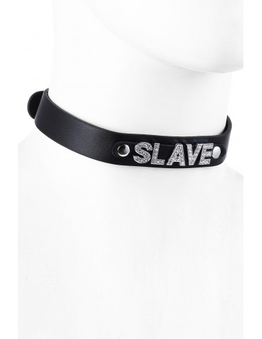 262402151-BK Snap necklace with SLAVE...