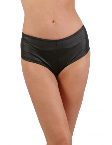 20770-BK Panties in lacquered Lycra