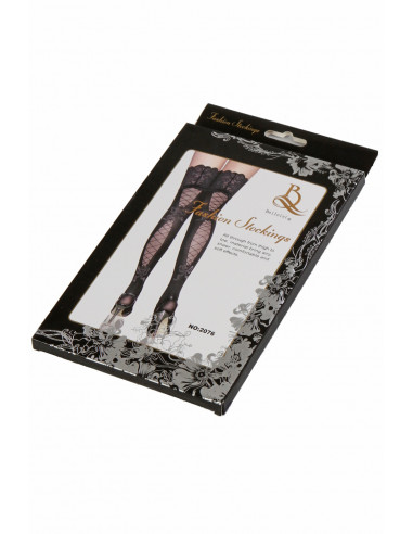 NO2076-BK Stay-up Stockings with...
