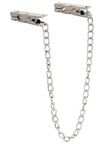 201200116-SI Metal nipple Clamps + chain