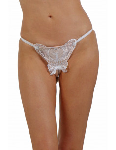 ST003-WH Butterfly G-String
