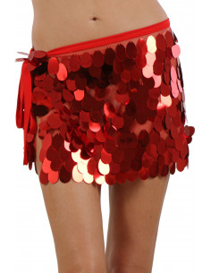 4276-RD Tulle & Sequins Skirt