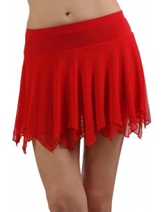 21056-RD Skirt with 3 ruffles