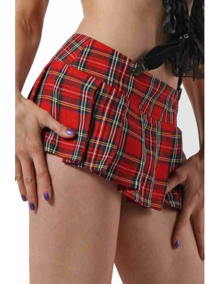 2 Mini-jupe écossaise plissée