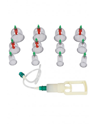 1 L aspirateur en kit contient en tout 12 coupelles d aspiration en plastique acrylique médical, une